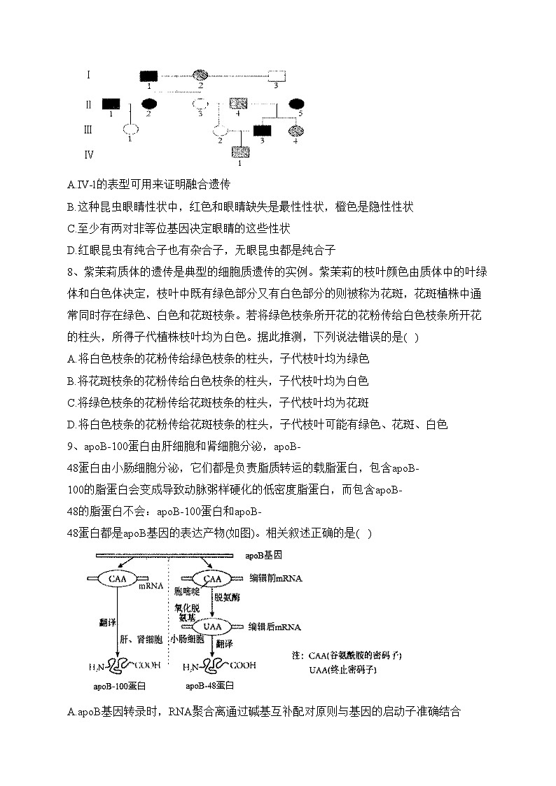 2023年普通高等学校招生全国统一考试适应性考试生物试卷（含答案）03