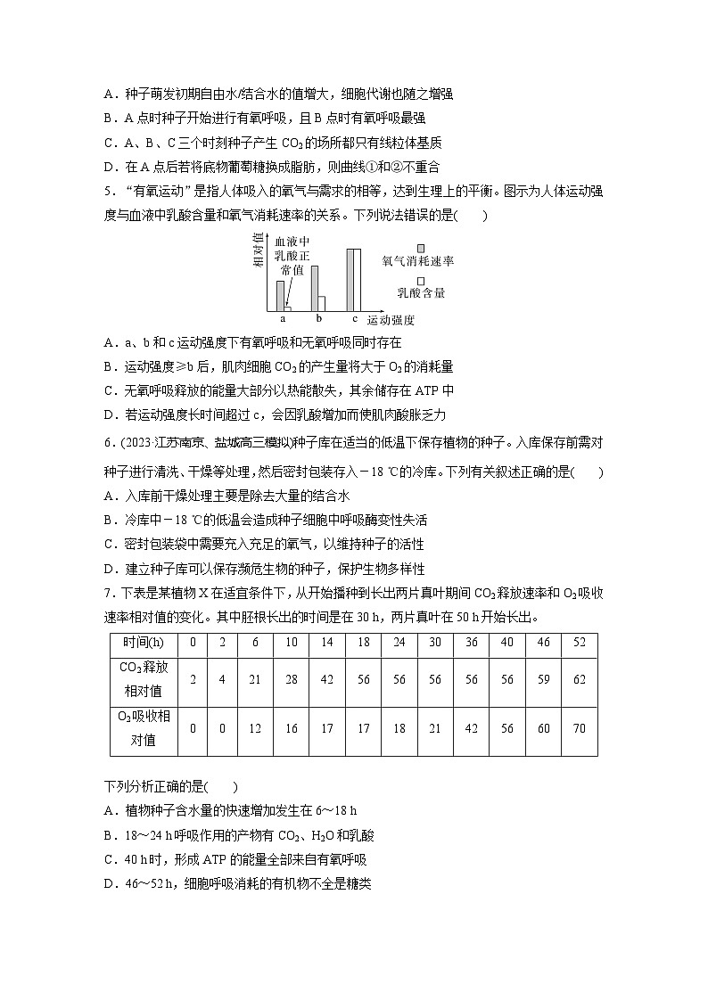 2024届高三生物一轮复习基础夯实练13：细胞呼吸的影响因素及其应用第2页