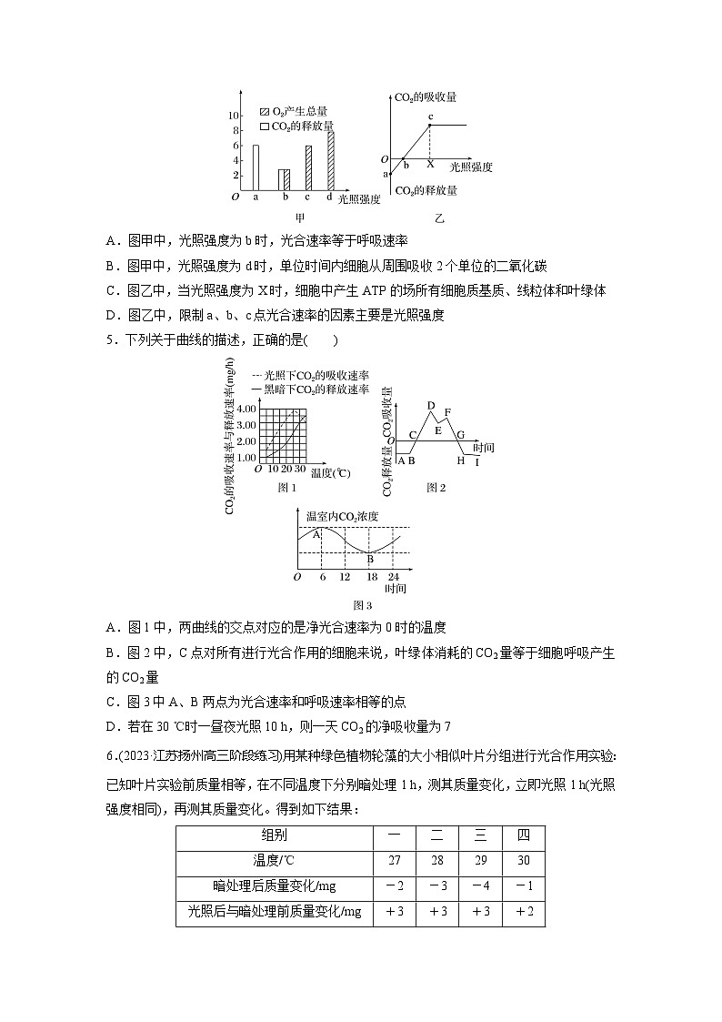 2024届高三生物一轮复习基础夯实练16：光合作用和细胞呼吸的综合分析第2页