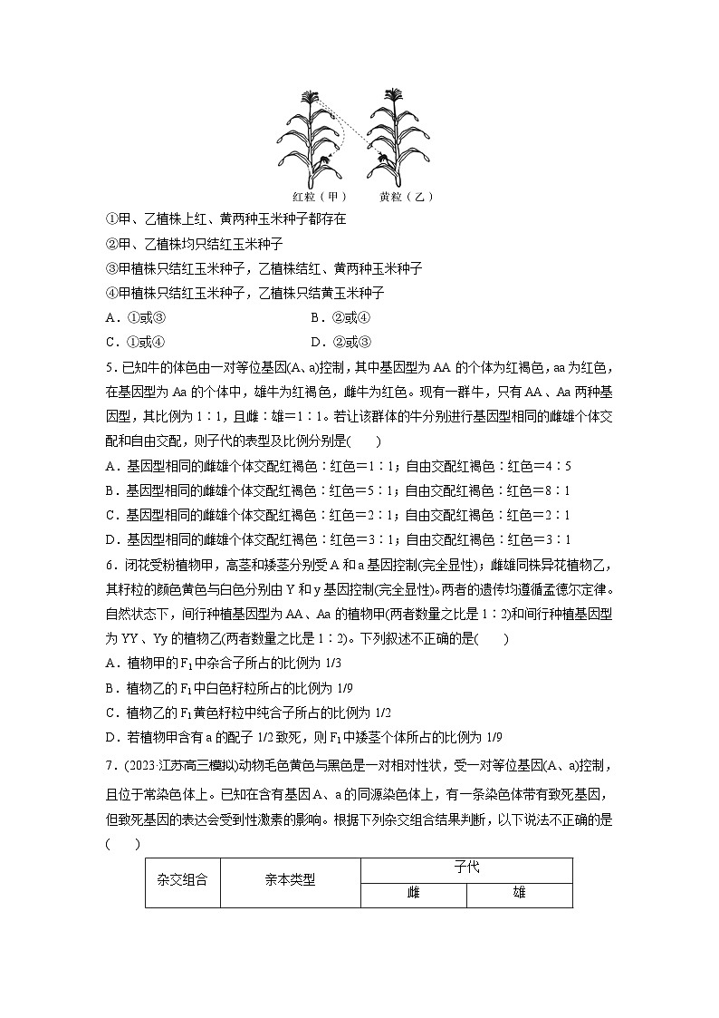 2024届高三生物一轮复习基础夯实练23：基因分离定律基础题型突破第2页