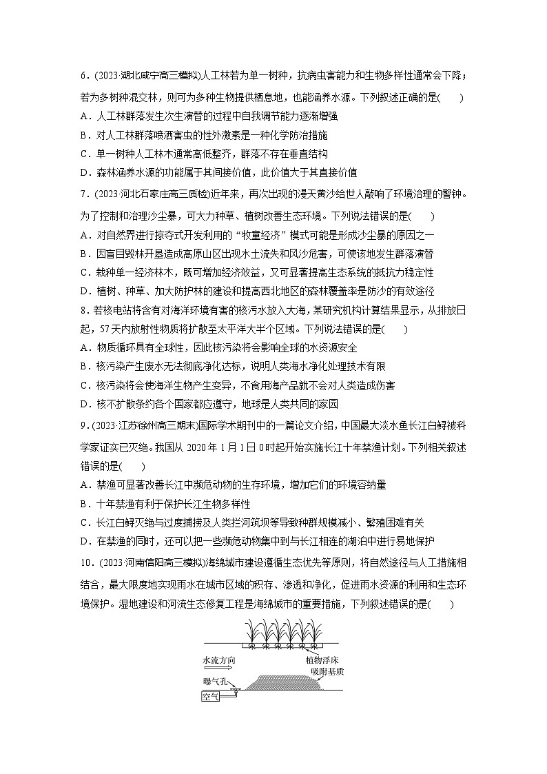 2024届高三生物一轮复习基础夯实练56：人与环境第2页