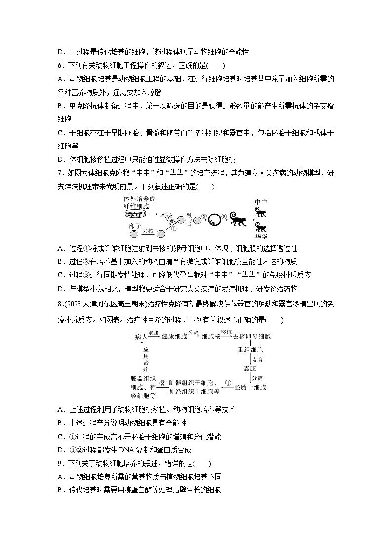 2024届高三生物一轮复习基础夯实练60：动物细胞工程第2页