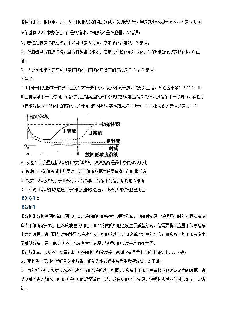 精品解析：甘肃省定西市临洮中学2022-2023学年高一下学期期中生物试题（解析版）03