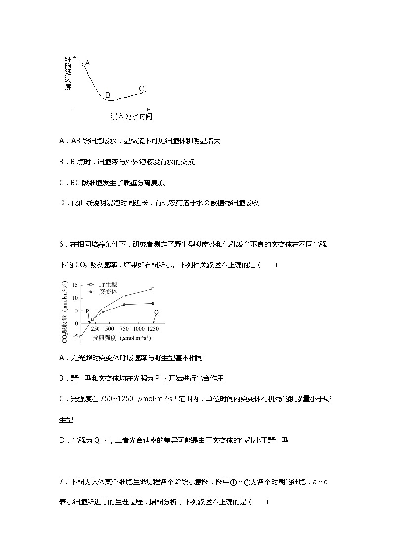 2023年衡水中学新高二开学检测卷生物试题 02第3页