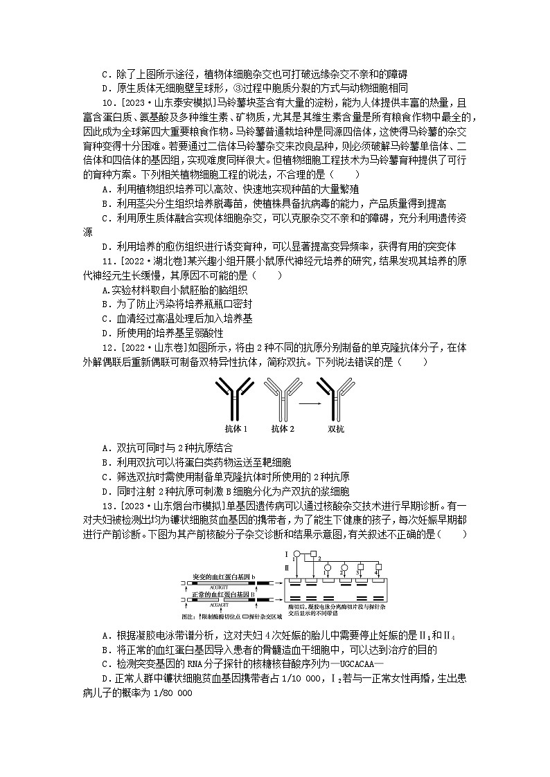 2024版新教材高考生物复习特训卷模块清通关卷模块四生物技术与工程第3页