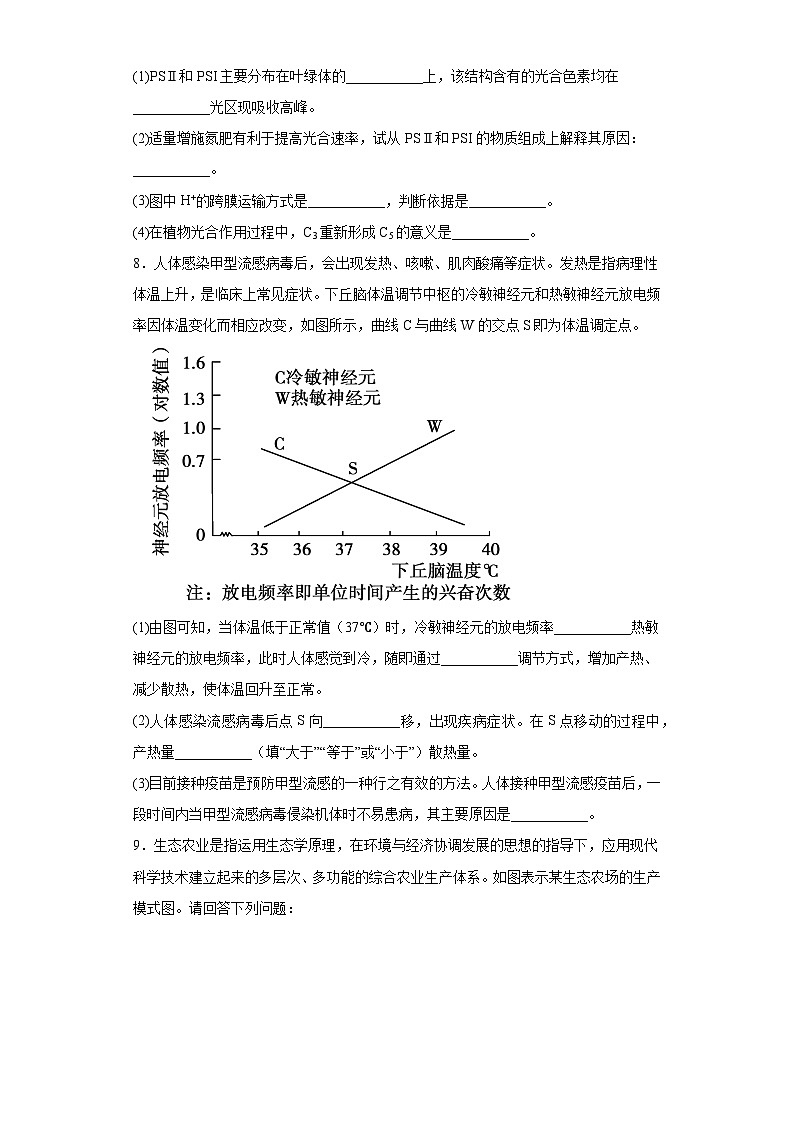 2023届四川省成都市石室中学高三下学期高考适应性考试（二）理综生物试题（含解析）03