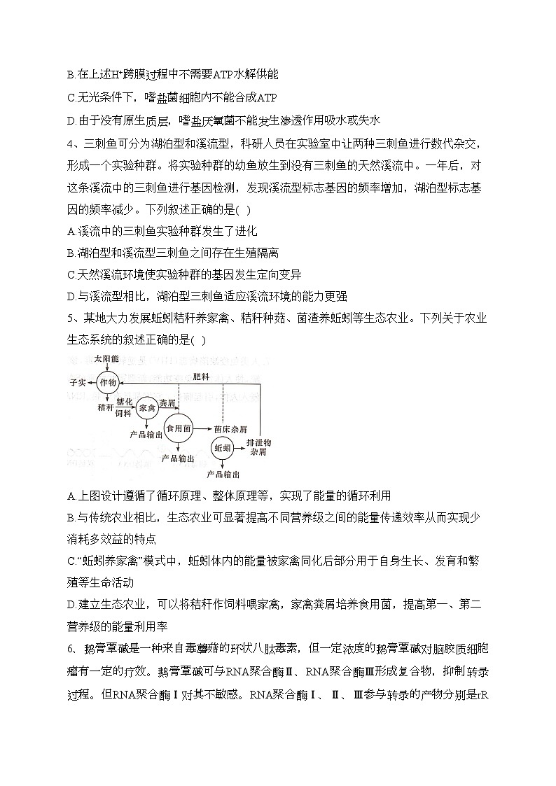 安徽省定远中学2023届高三下学期第三次质检生物试卷(含答案)02