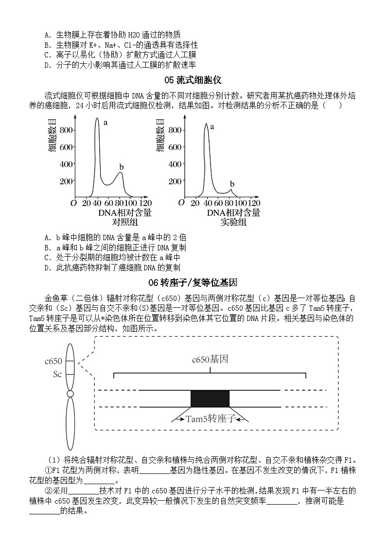 高中生物2023高考热点押题练习（共十个热点，附参考答案）第2页