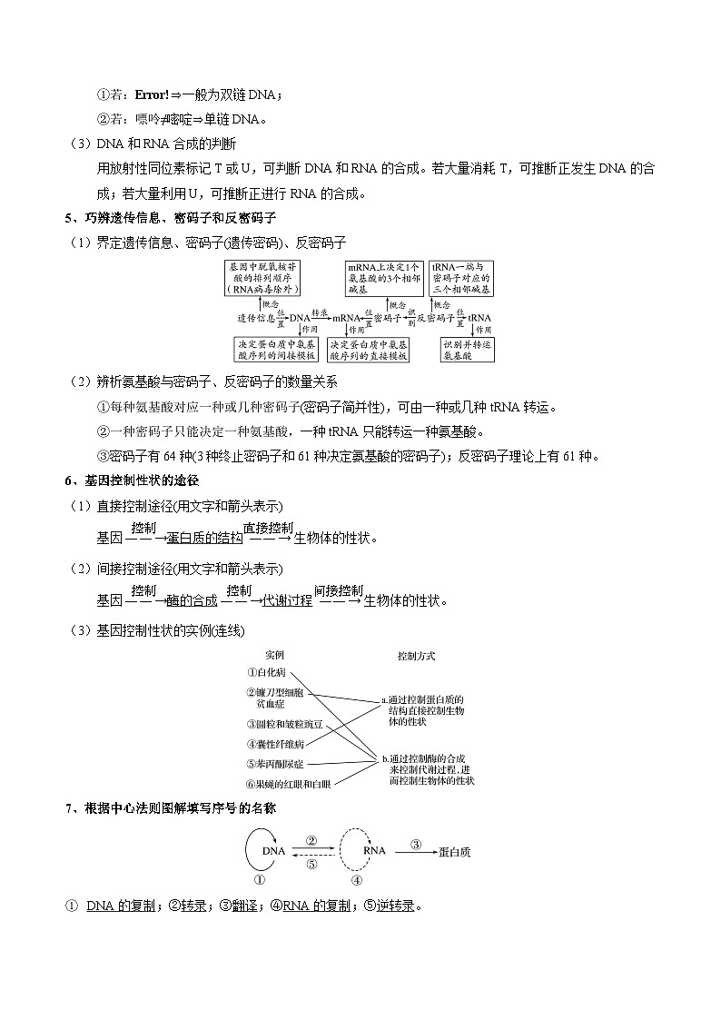 专题08 基因的表达-2020-2021学年高一生物下学期期末满分冲刺攻略（人教版2019必修2）（解析版）第2页