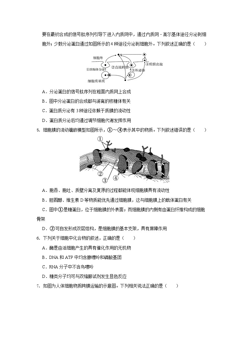 期末模拟卷03（拔高卷）——高一生物下学期期末考试好题汇编+期末模拟卷（2019浙科版）（原卷版）第2页