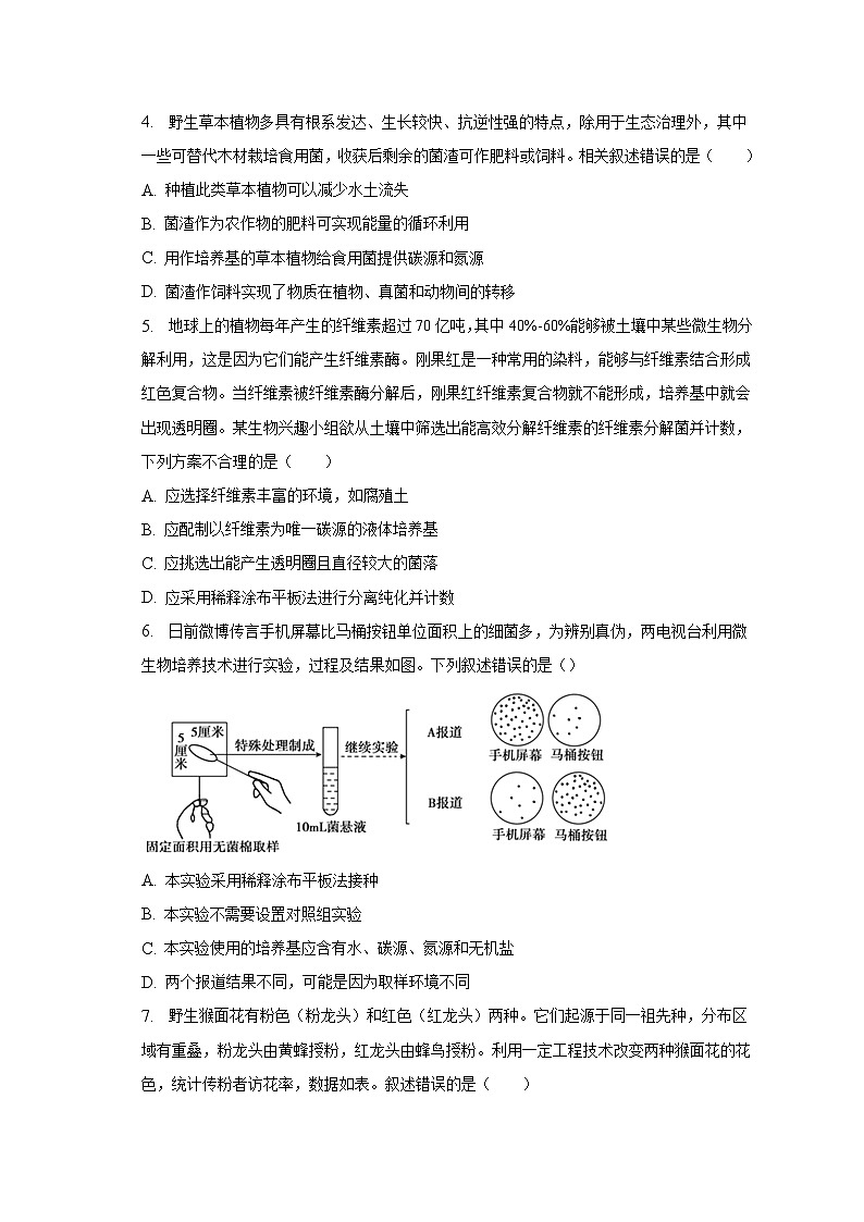 2022-2023学年湖北省部分普通高中联盟高二（下）期中生物试卷（含解析）第2页