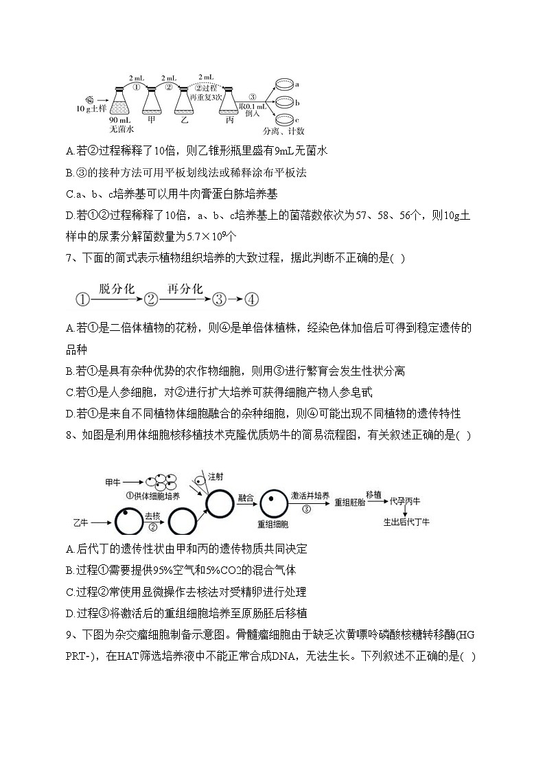 黑龙江省佳木斯市汤原县中等四校2021-2022学年高二下学期期末联考生物试卷(含答案)03