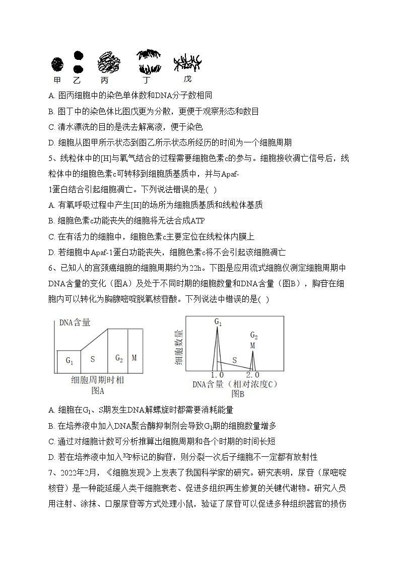 江苏省宿迁市部分学校2021-2022学年高二下学期期末考试生物试卷(含答案)02