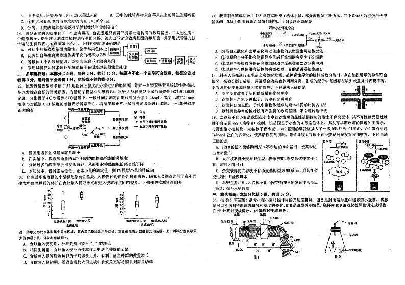 江苏省盐城中学2023届高三全真模拟生物试卷第2页