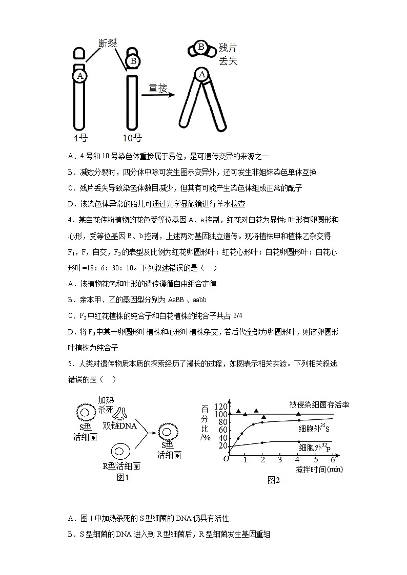 2023届河北省衡水市二中高三第三次模拟演练生物试题（含解析）第2页