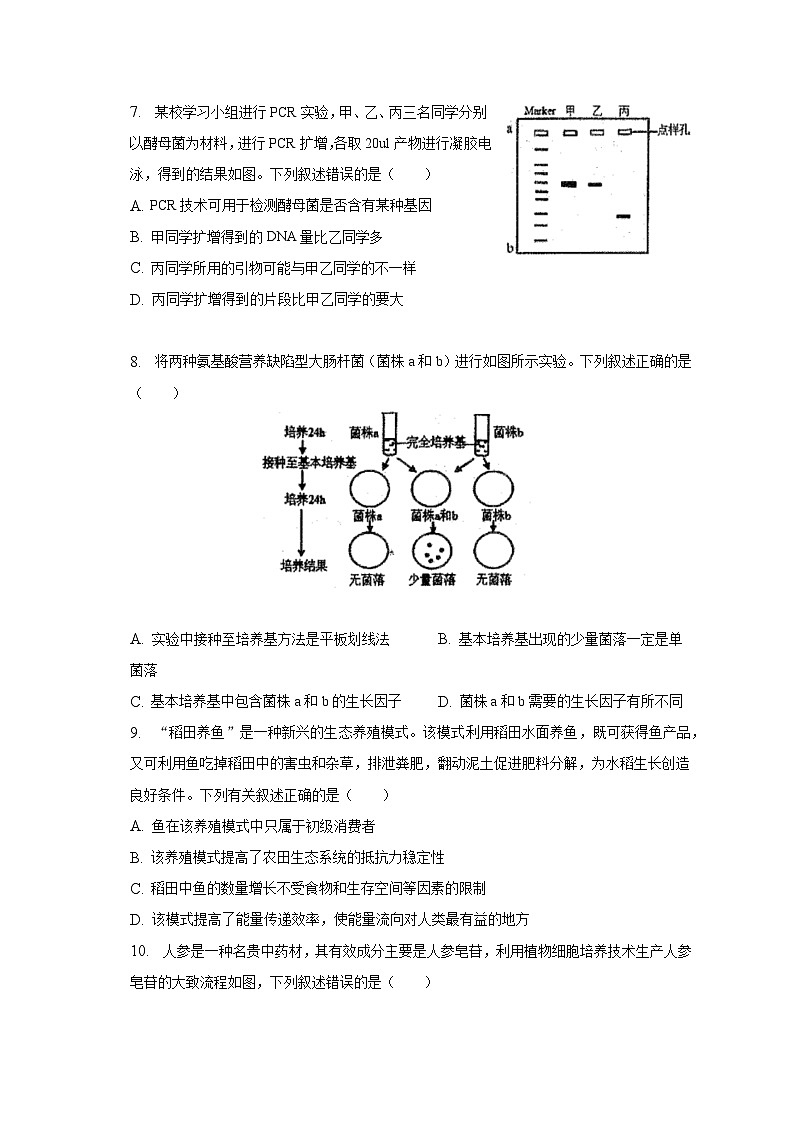 2023年天津市九校联考高考生物模拟试卷（含解析）第3页