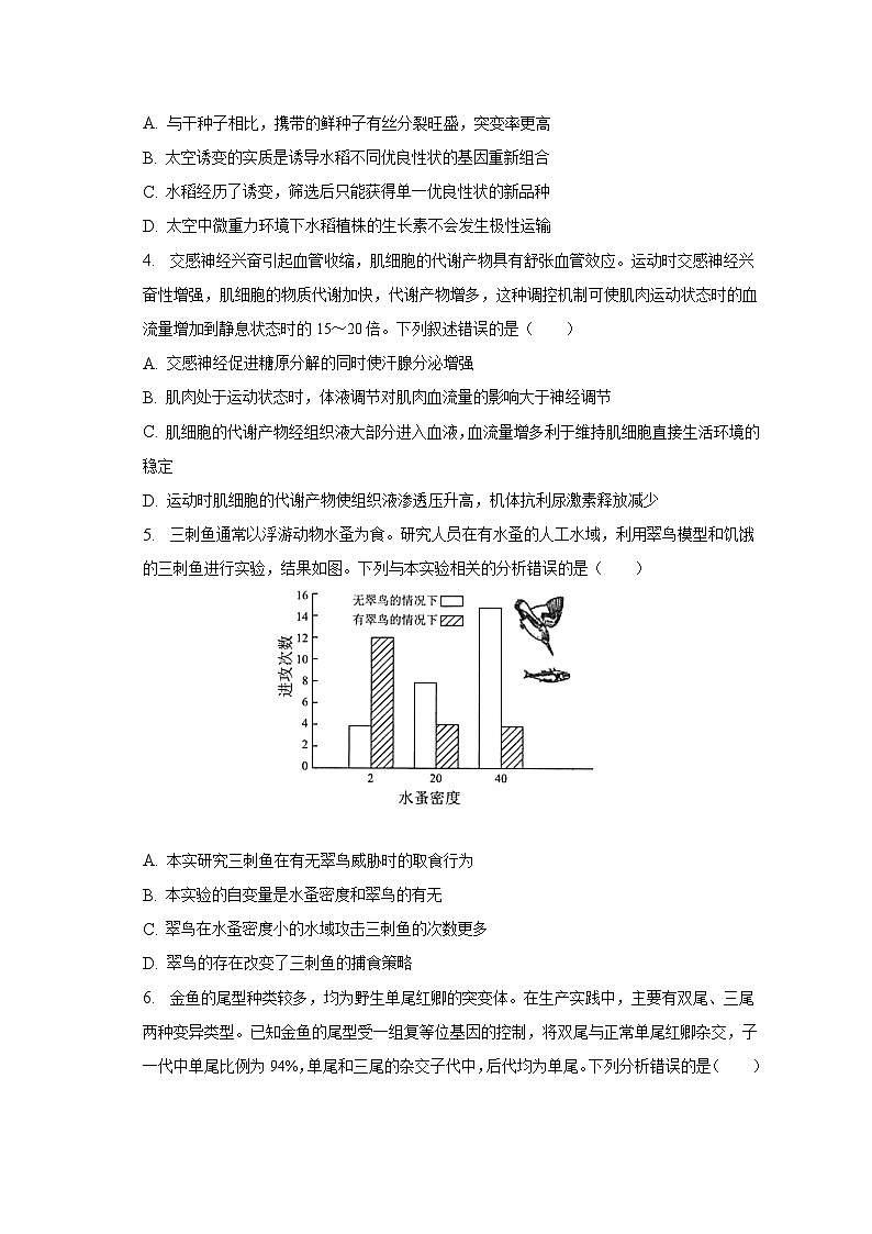 2023年安徽省江淮十校高考生物联考试卷（含解析）第2页