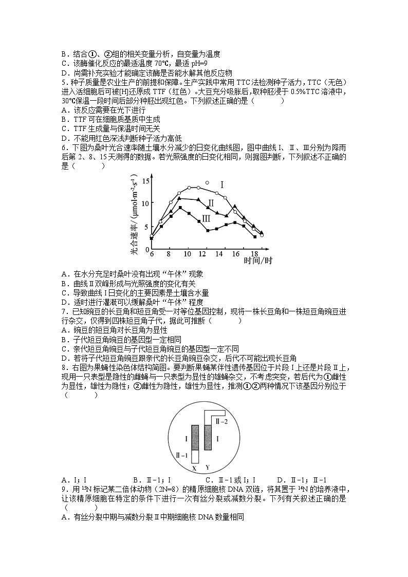 2021-2022学年湖南师范大学附属中学高一下学期期末考试生物试题02