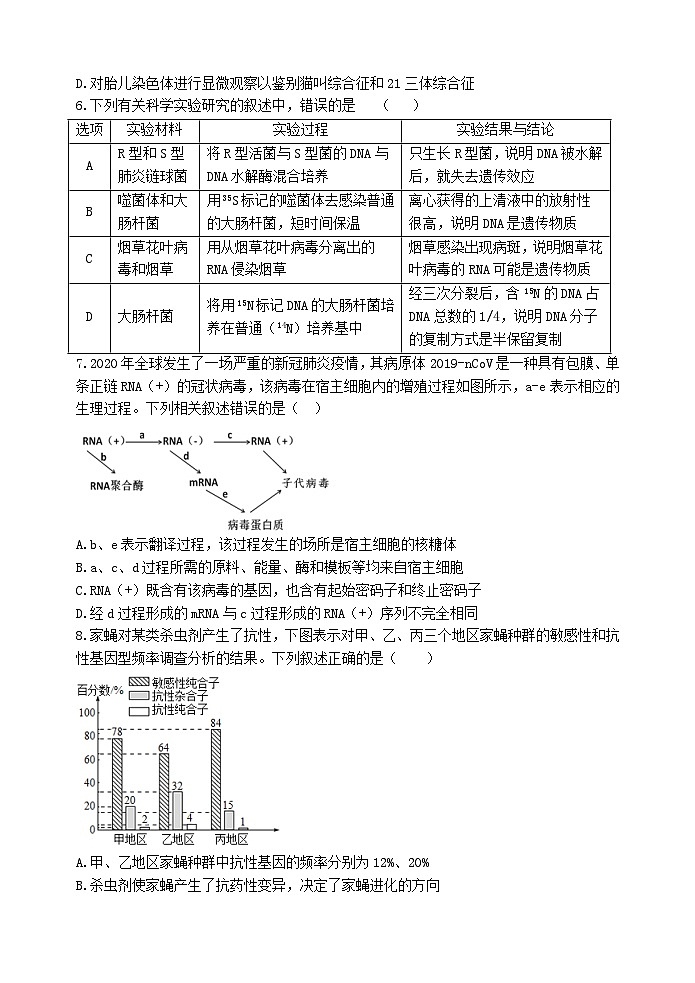 2022-2023学年广东省汕头市金山中学高二下学期期中考试生物含答案02