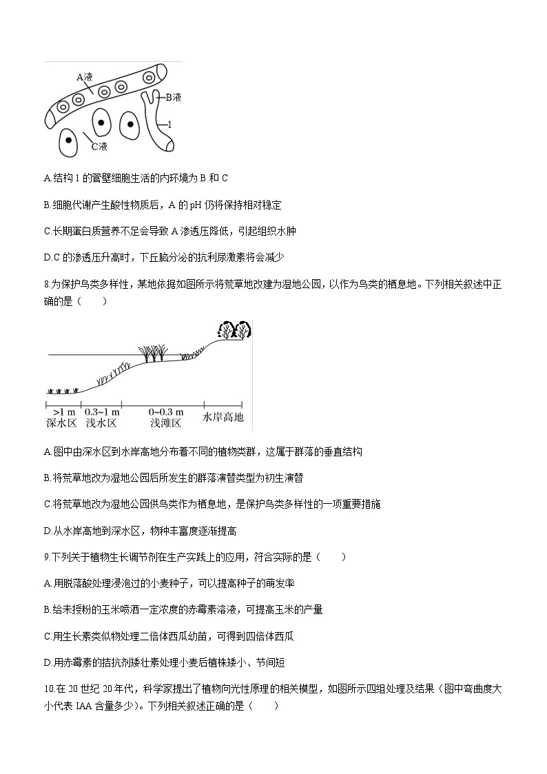 2022-2023学年浙江省温州市新力量联盟高二下学期期中联考生物试题含解析03