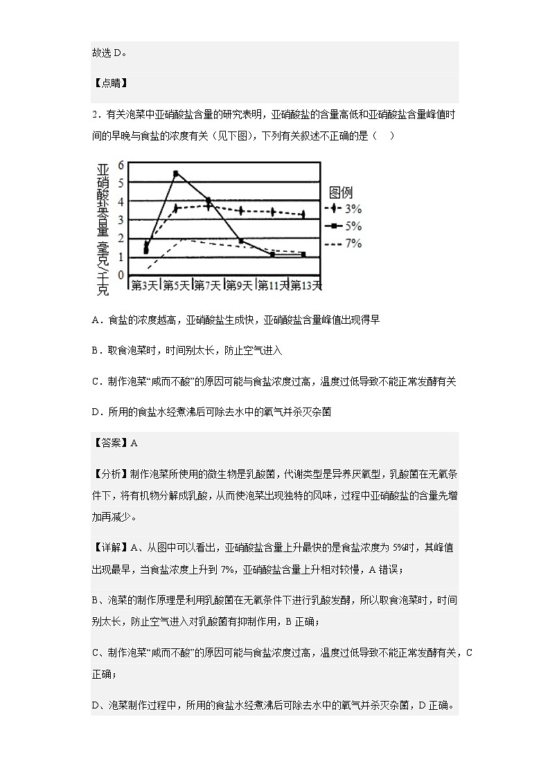 2022-2023学年山东省淄博市沂源县一中高二3月月考生物试题含解析02