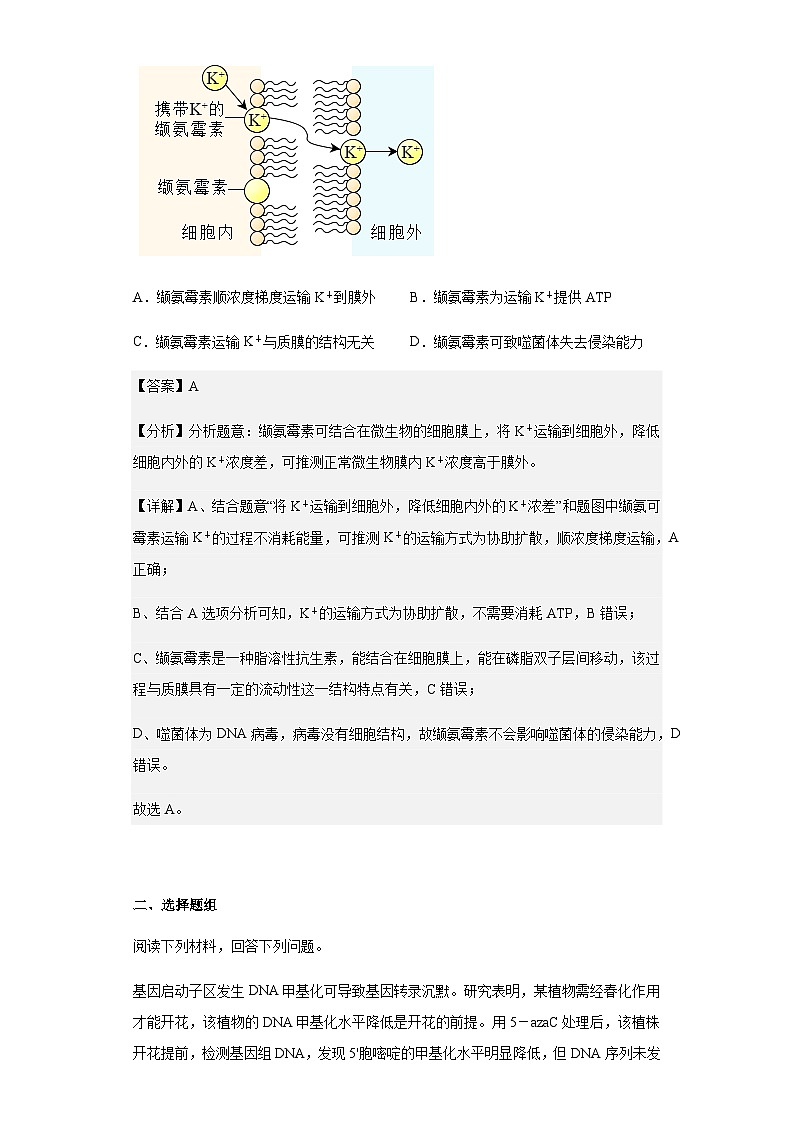 2022-2023学年浙江省台州市书生中学高二下学期选考生物第1次独立作业生物试题含解析第3页