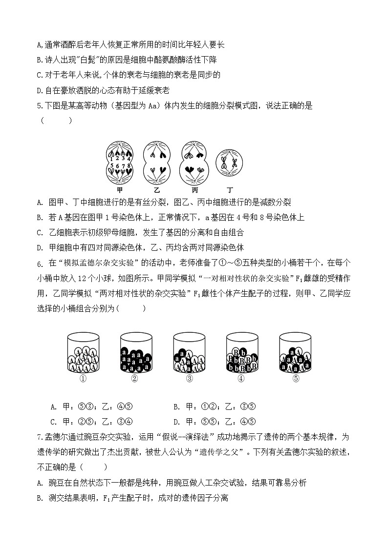 2022-2023学年四川省达州市万源中学高一下学期第二次月考试题生物试题含答案第2页