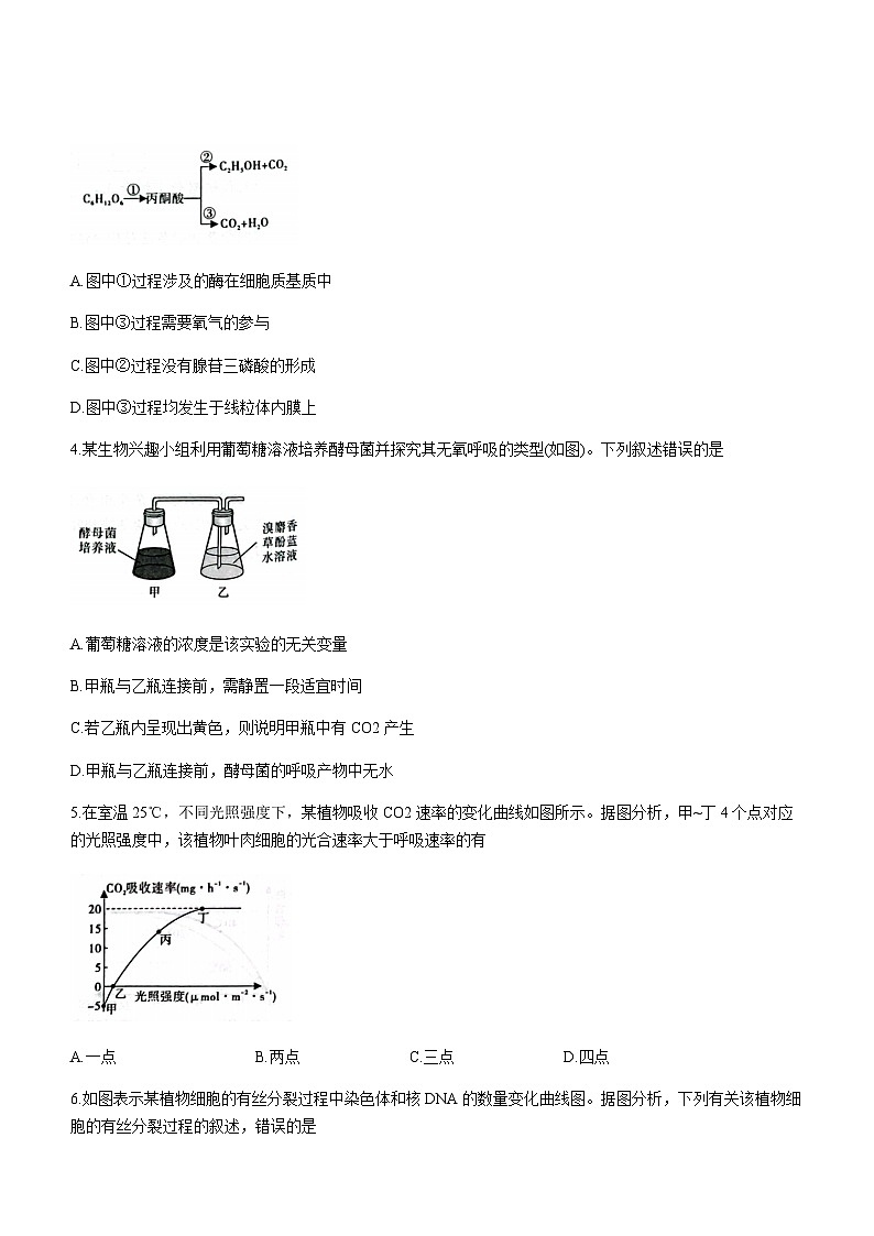 2022-2023学年安徽省皖中名校高一下学期期中联考生物试题（有解析）02