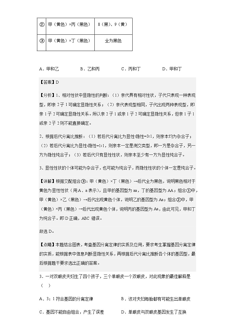 2022-2023学年江苏省宿迁市沭阳中学高一下学期测试一生物试题含解析02