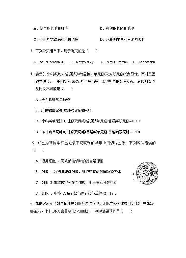 2022-2023学年江苏省盐城市五校高一下学期5月联考试题生物试题含答案02