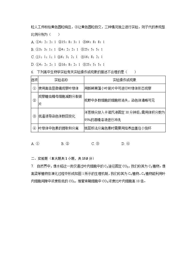 2023年江西省景德镇市高考生物模拟试卷（二）第2页