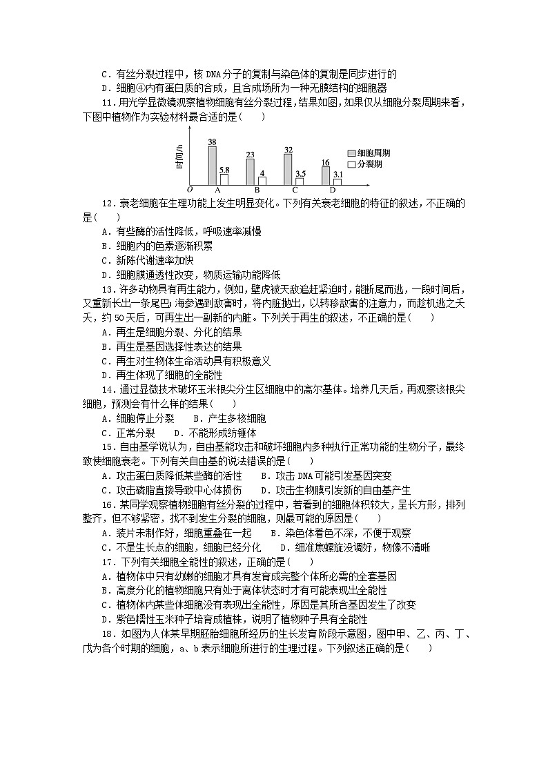 2023_2024学年新教材高中生物第6章细胞的生命历程检测卷新人教版必修103