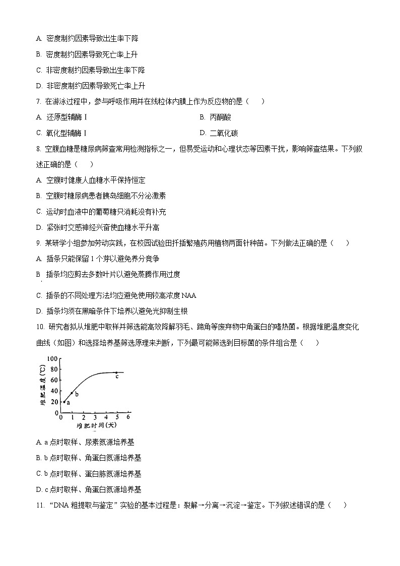 2023年新高考广东生物高考真题试卷（原卷版）02