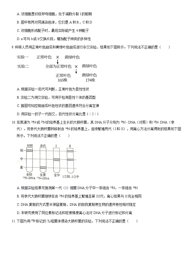 2021北京丰台高一（下）期末生物（教师版）第3页