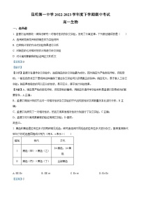 精品解析：云南省昆明市一中2022-2023学年高一下学期期中生物试题（解析版）