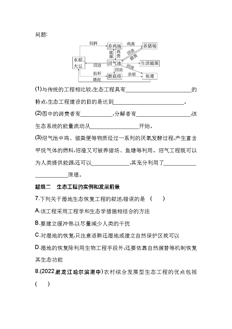 2023版高中同步新教材选择性必修2人教生物 第4章 人与环境 第3节 生态工程 试卷03