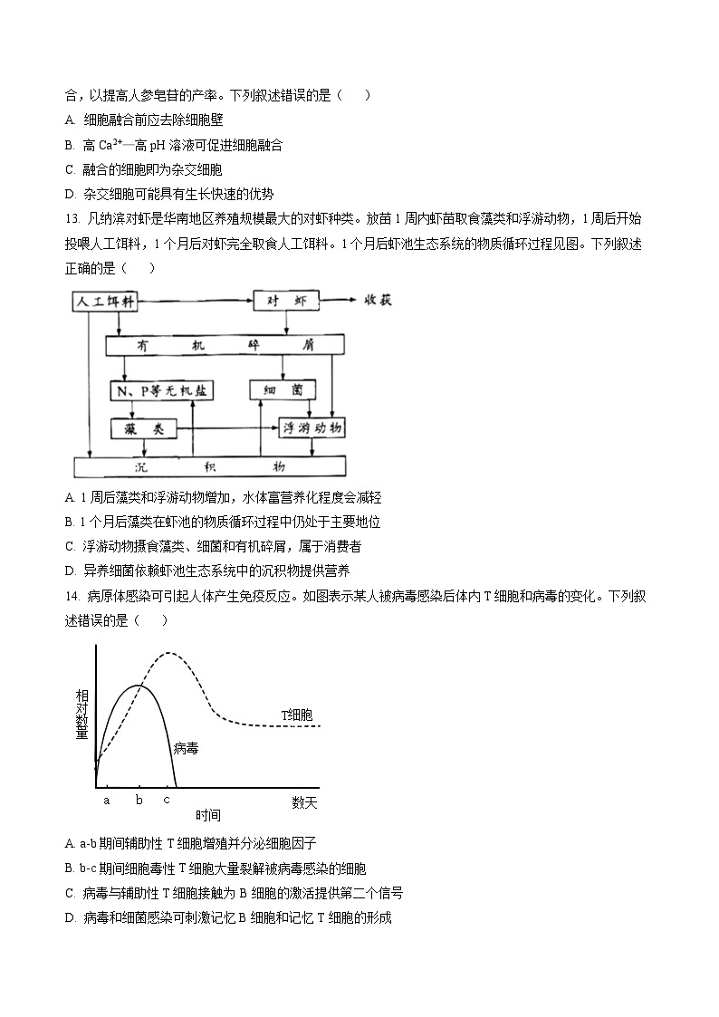 2023年新高考广东省生物高考真题及答案解析03