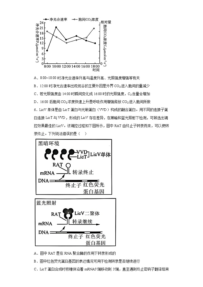 2023届湖南省长沙市长郡中学高三高考考前保温卷生物试题（一）（含解析）03