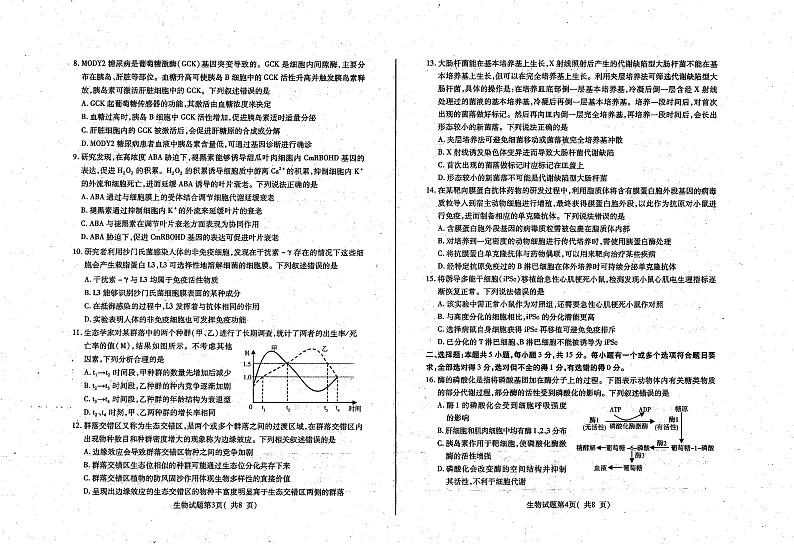 2023烟台招远高三下学期5月摸底考试生物PDF版含答案02