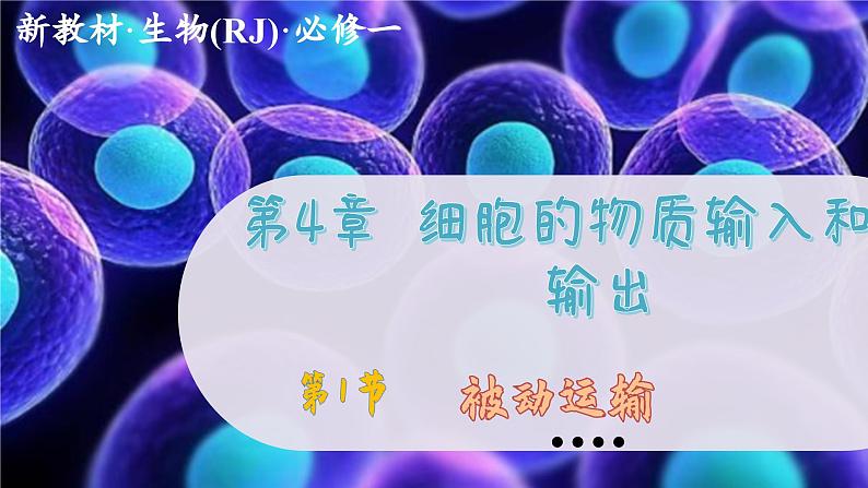 4—1 被动运输 （课件PPT）第1页