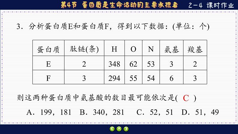 2—4 蛋白质是生命活动的主要承担者（练习课件PPT）06