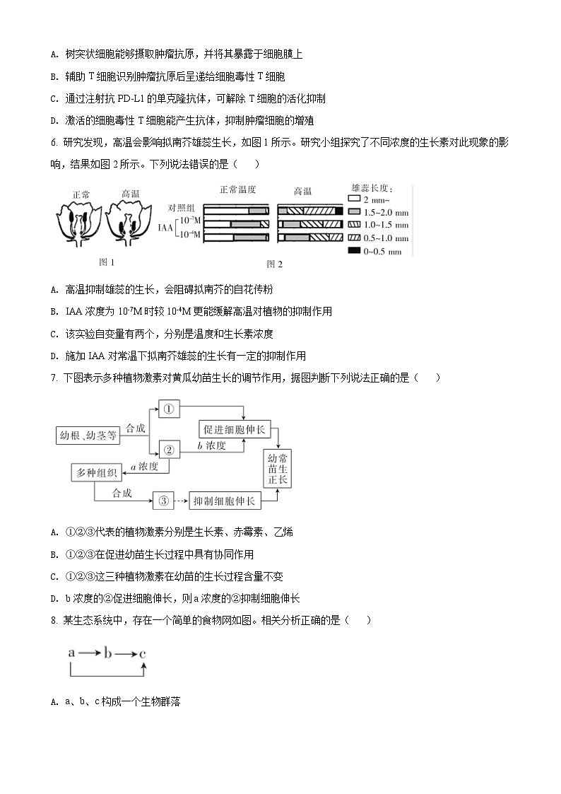 2022阜阳高二下学期期末考试生物试题含解析02