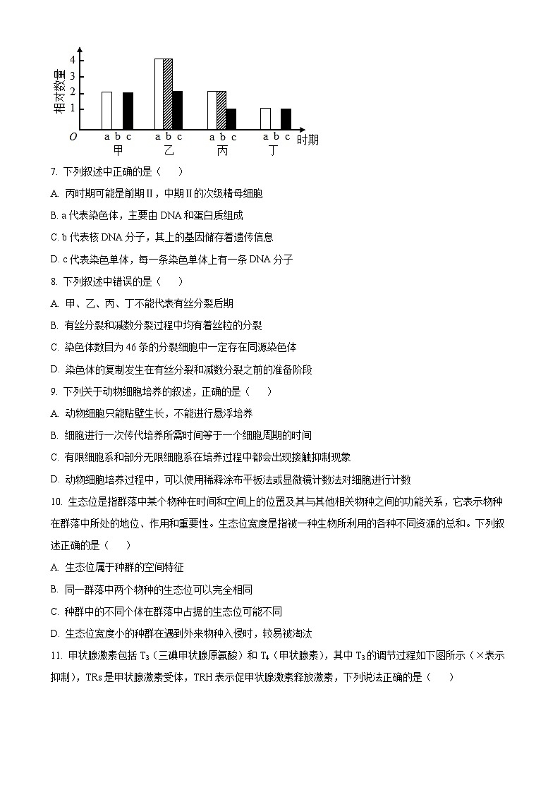 2023浙江省新阵地教育联盟高二下学期第一次联考生物试题含解析03