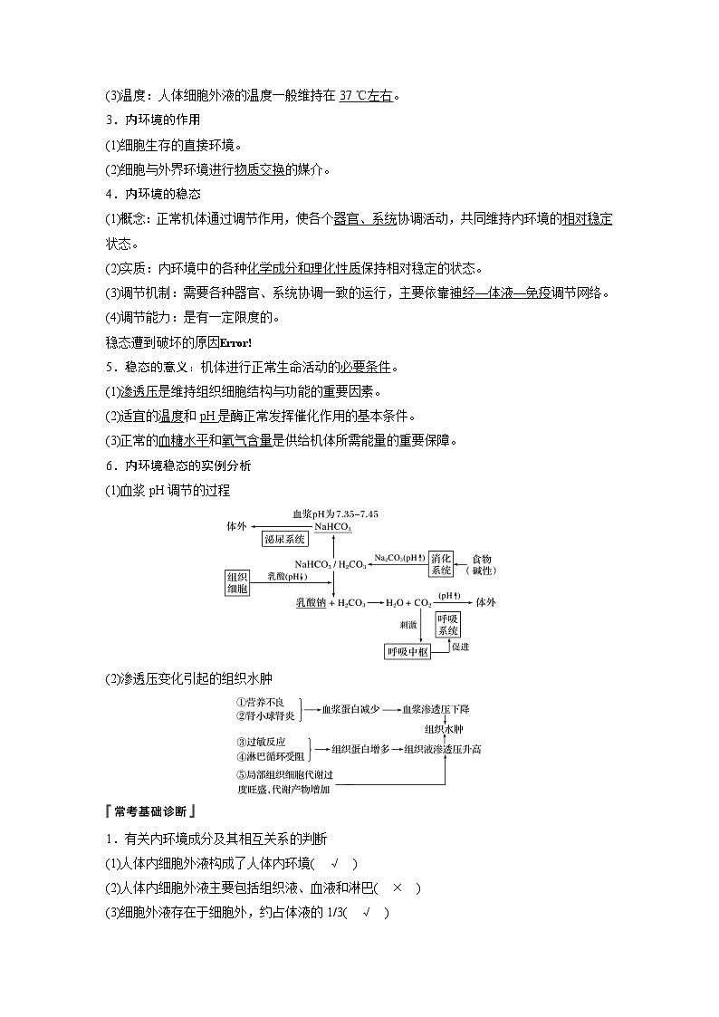 高考生物复习小专题 23-人体的内环境稳态及实例第2页