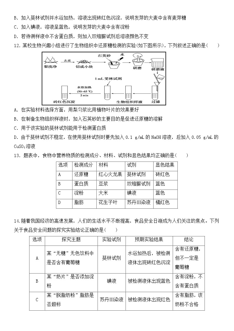 人教版2019必修一高中生物 2.1《细胞中的元素和化合物》课件+同步分层练习03