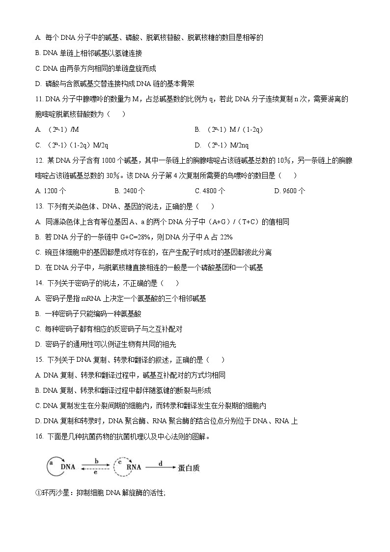 2022延安一中高一下学期期末考试生物试题含解析03