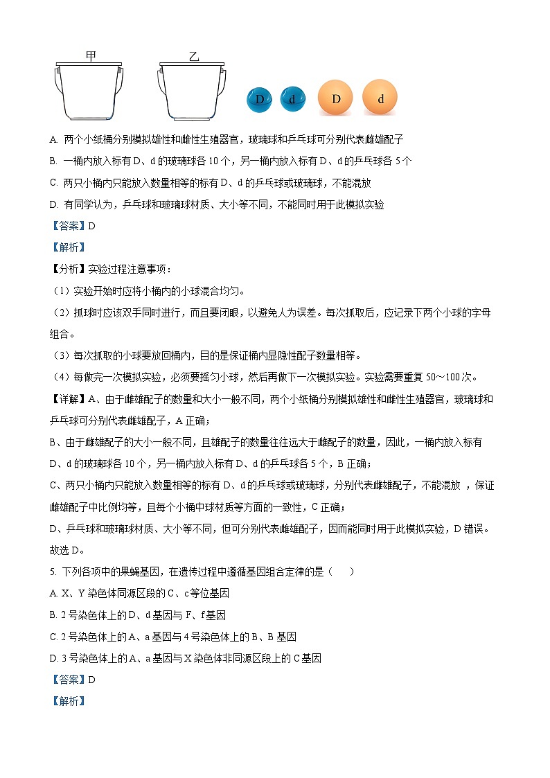 2023江苏省淮宿七校高一下学期第三次联考生物试题含解析03