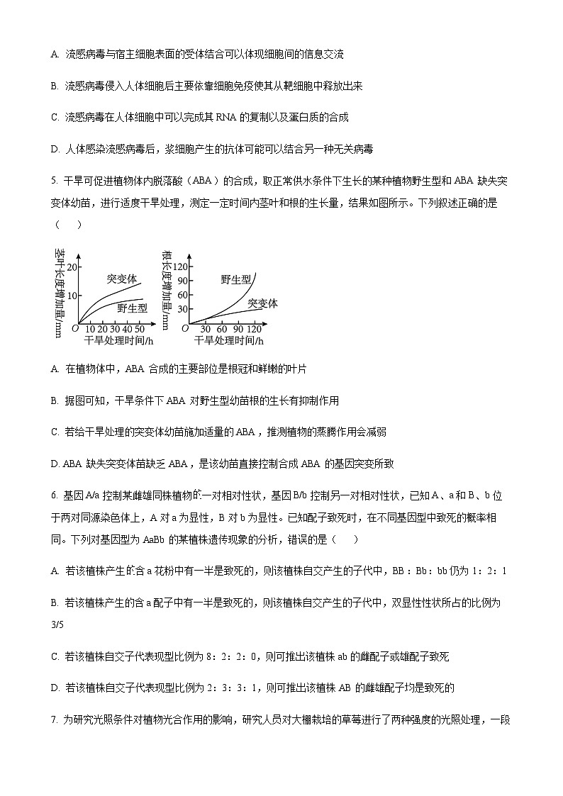 2023届四川省绵阳南山中学高三下学期高考仿真考试理综生物试题  Word版无答案第2页