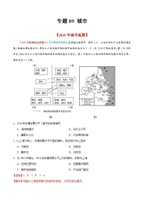 高考地理2019年高考真题与模拟题分类汇编专题09 城市（含解析）