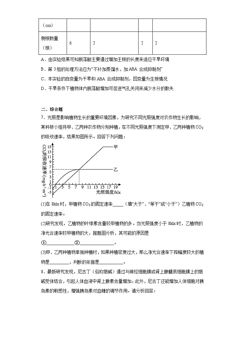 陕西省西安市陕西师大附中2022-2023学年高三下学期第十次模考理综生物试题（含解析）03